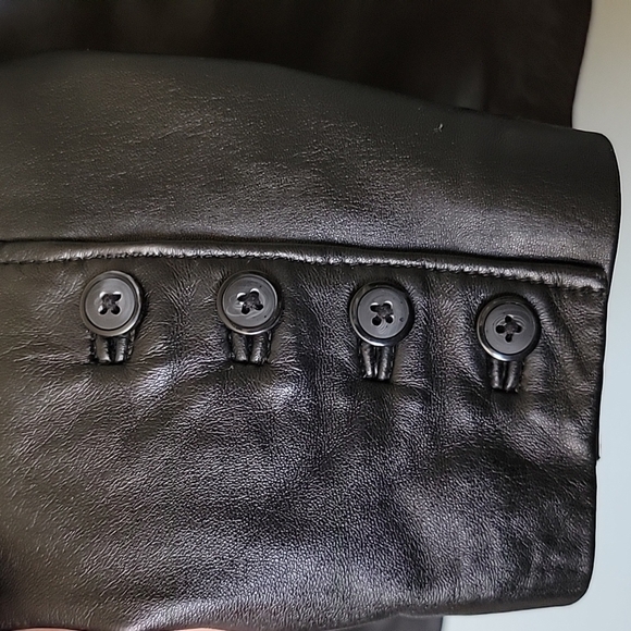 Alfani Bikercore Matrix Whimsigoth Black Buttery Leather Jacket XL - Picture 8 of 12